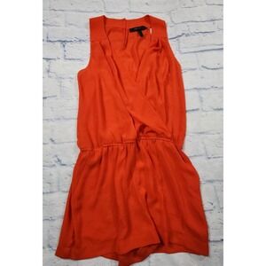 BCBG Maxazria WOMENS SIZE XXS Thalia Tangier Orange Knit Romper Sleeveless